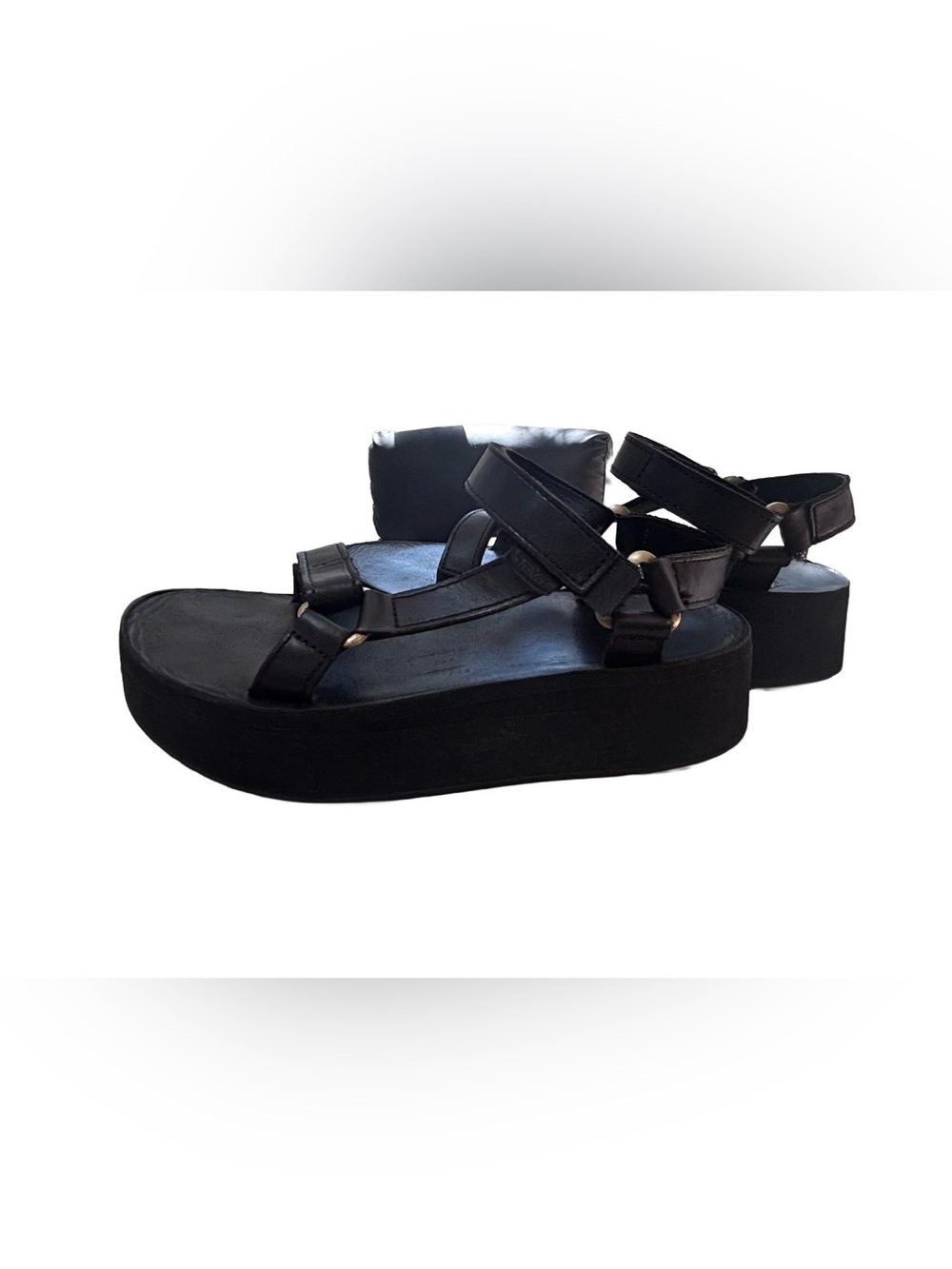 Teva Black Platform Strappy Sandals